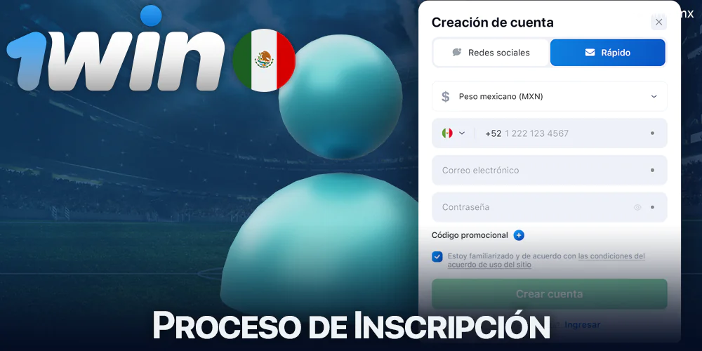 Inscripción en el sitio web 1win para mexicanos